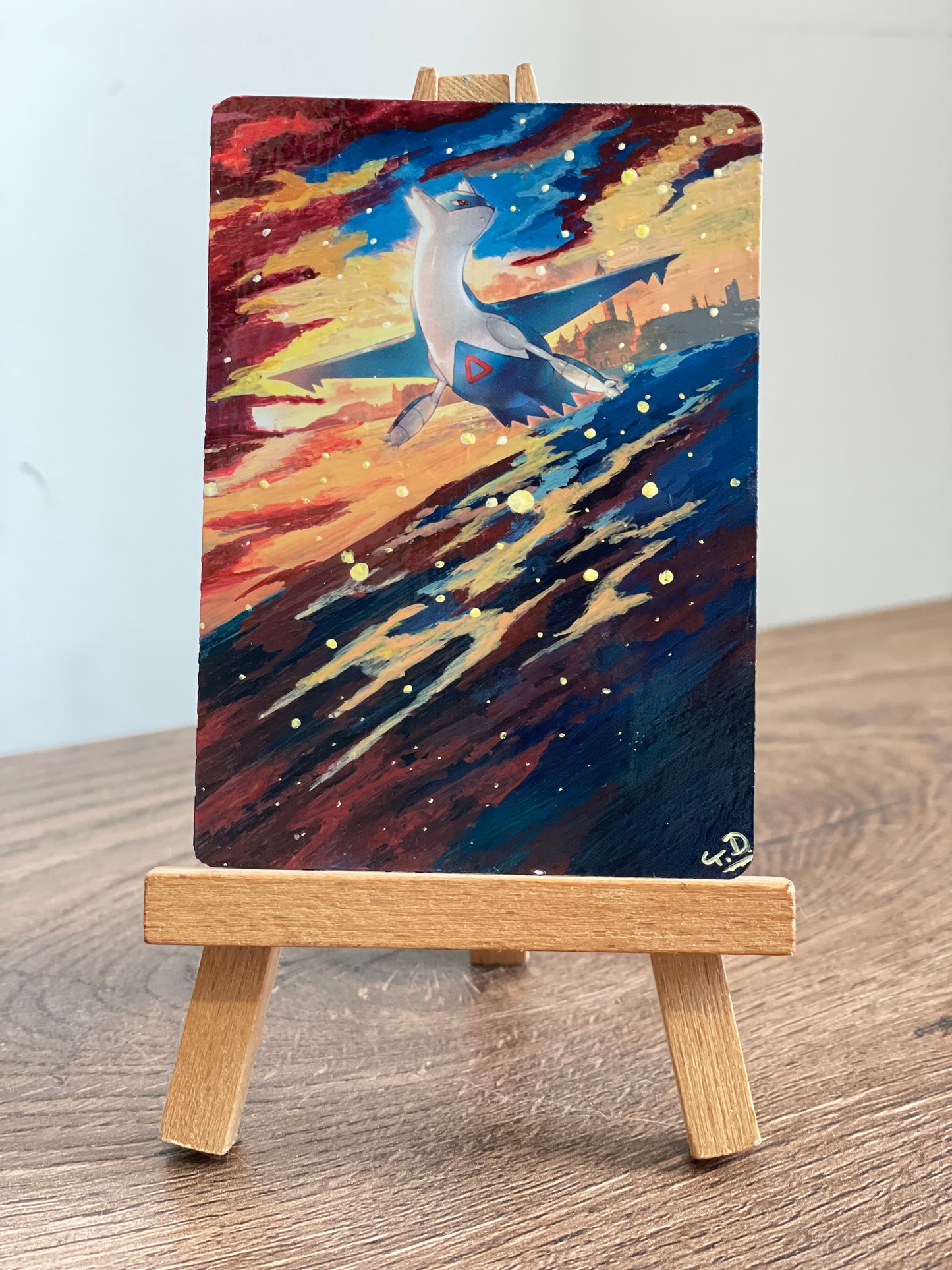 ❣️Latios and Latias❣️ Altered Pokemon cards (Painted In acrylic)