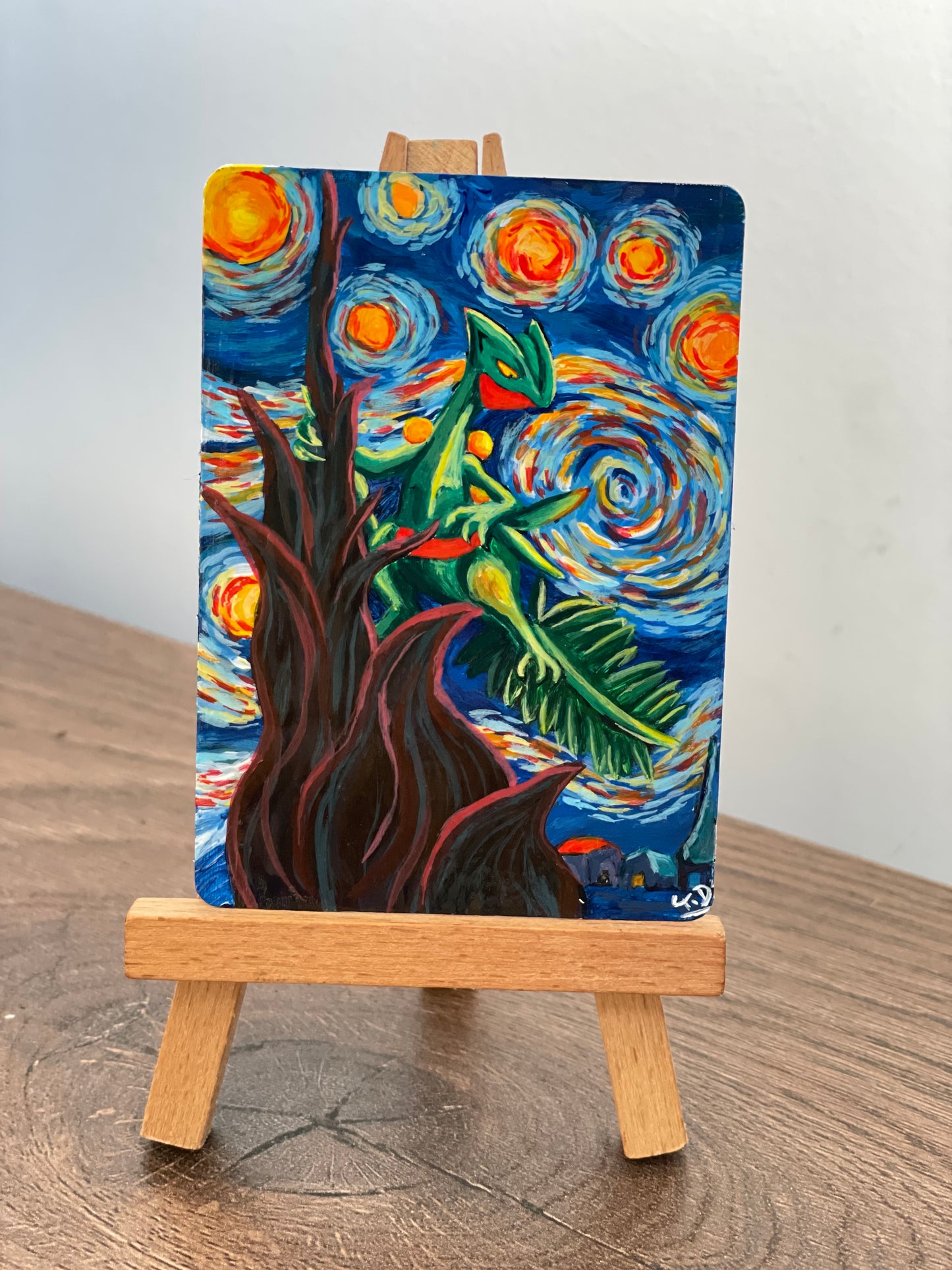 🌿Sceptile🌿 Altered Pokémon card (Painted in Acrylic)