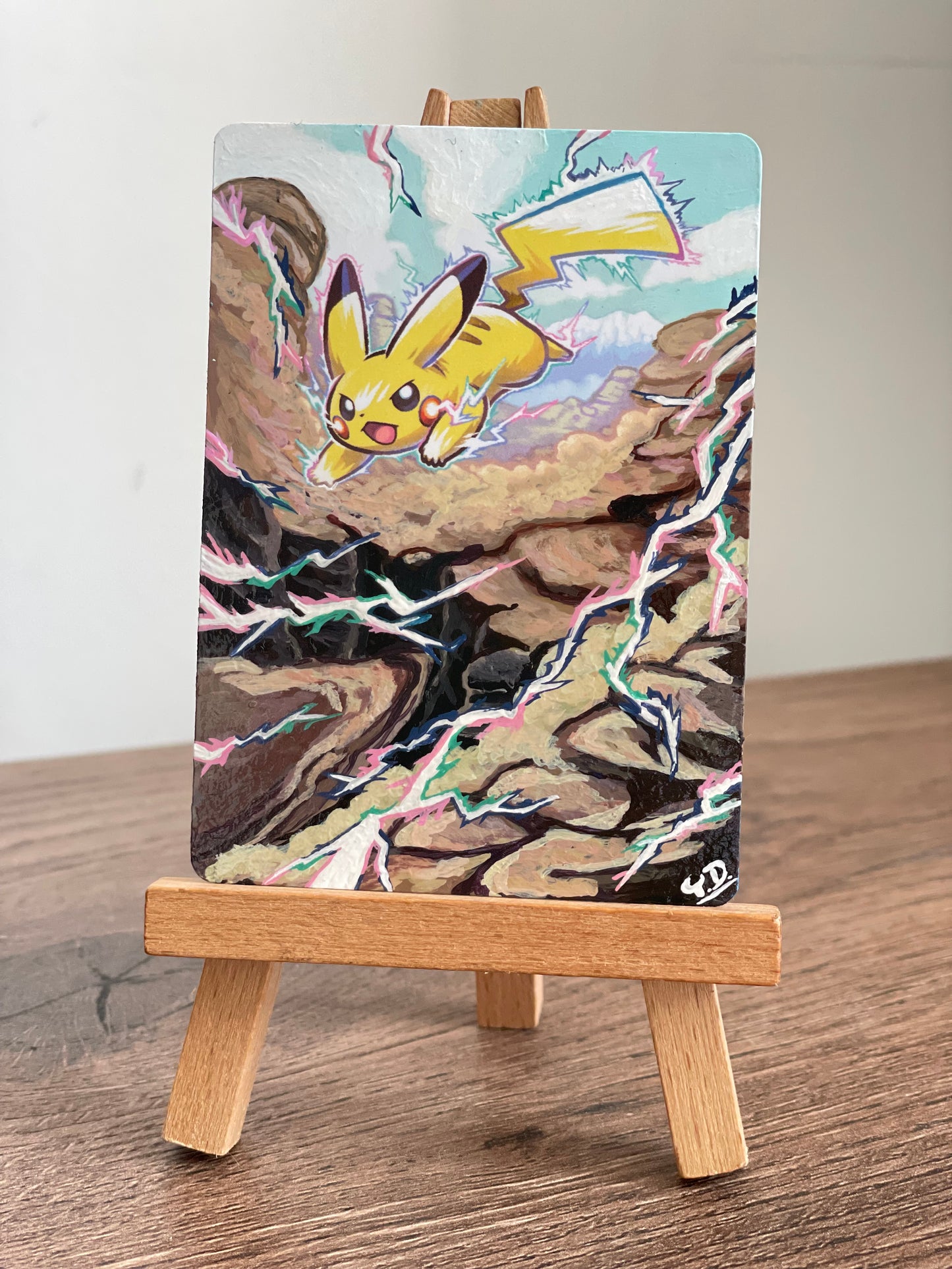 ⚡️Pikachu⚡️Altered Pokémon card (Painted in Acrylic)