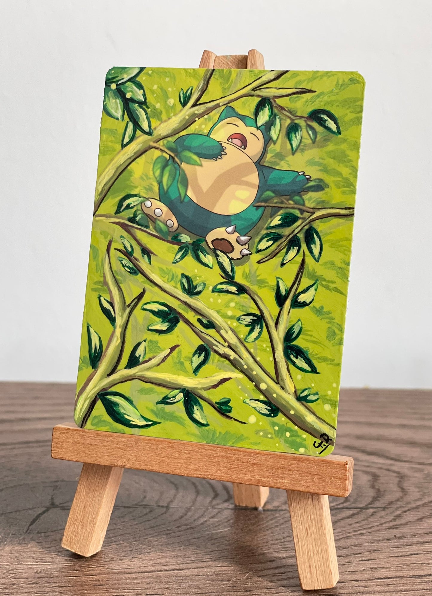 Snorlax - Altered Pokemon Card (Painted in Acrilyc)